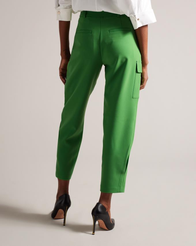 Pantalon Ted Baker High Waist Tapered Cargo With Belt Vert Femme | DNW-67866177